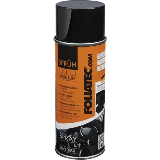 Foliatec SprayFilm Flydende gummi – Sort skinnende 400 ml