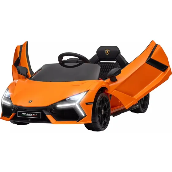 Lamborghini Revuelto 12V Elbil til Børn – Orange med Fjernbetjening