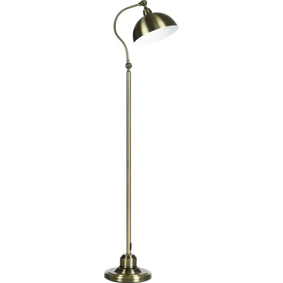 Retro Buelampe i Messing-look med Justerbar Skærm, 152 cm