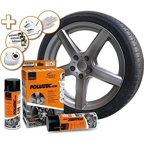 Foliatec Quick-Dry sprayfolie – pistolgrå 2x400 ml