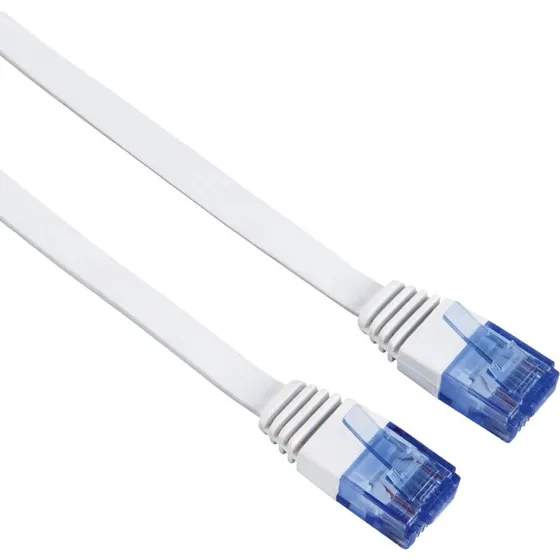 Hama CAT6 UTP fladt netværkskabel 10 m, hvid