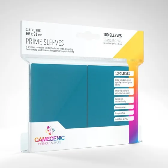 GameGenic Prime Sleeves - 100 stk. plastiklommer - Blå