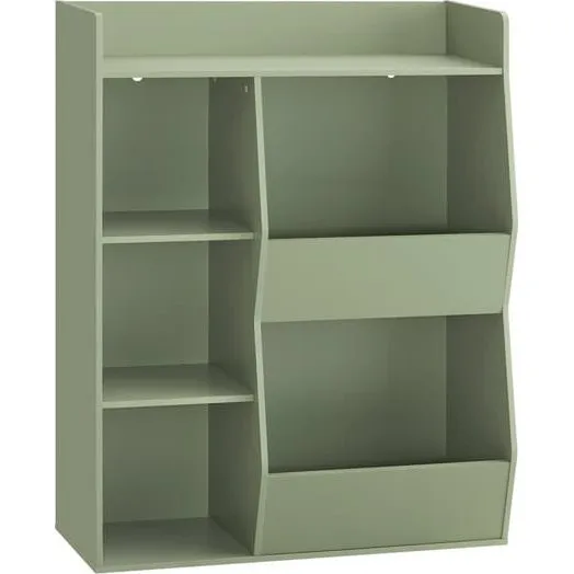 SoBuy Børne bogreol & legetøjsreol - Grøn - 80x34x104cm