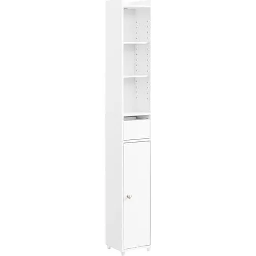 SoBuy Smalt Badeværelsesskab 20x20x145cm Hvid BZR34-K-W
