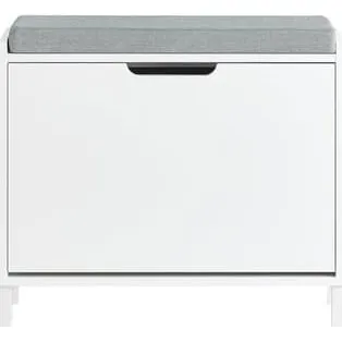 SoBuy Skobænk med hynde 60x24x52cm Hvid FSR151-K-W