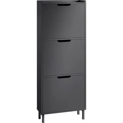 SoBuy Smalt skoskab 50x19x129cm Sort FSR151-H-SCH