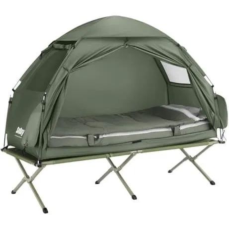 SoBuy 7-i-1 Camping Telt til 1 person - Grøn OGS32-GR
