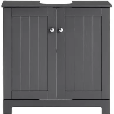 SoBuy Underskab til håndvask med U-udskæring, Grå 60x30x60cm