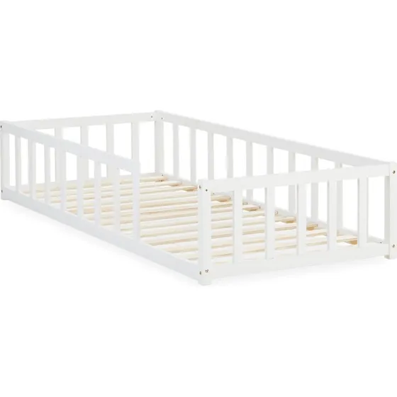 Home Montessori Børneseng i massivt fyrretræ, Hvid, 95,5x205,5 cm