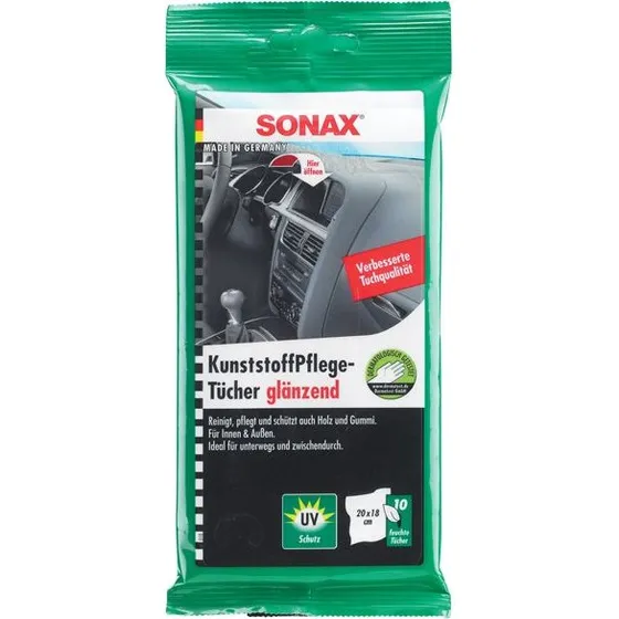 SONAX Plastpleje Wipes 10 stk. – Rengør & Beskyt