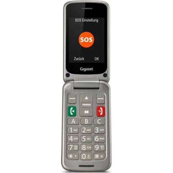 Gigaset GL590 Flip Dual-SIM Funktionstelefon - Titansølv