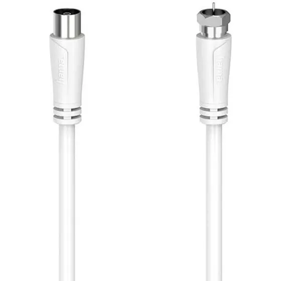 Hama Antennekabel F‑stik/Coax 3 m 90 dB - Hvid