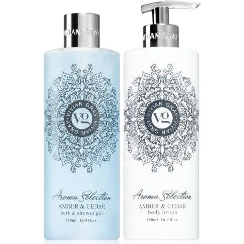 Vivian Gray Aroma Selection Amber & Cedar Spa-sæt
