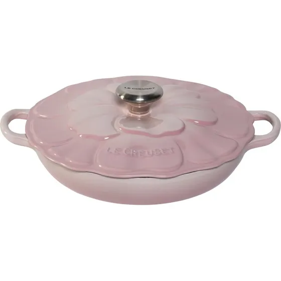 Le Creuset Gryde Gourmet Blomst 26 cm, Shell Pink