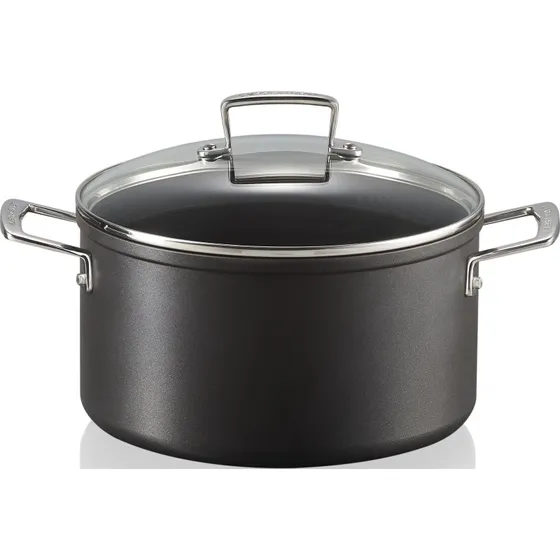 Le Creuset kødgryde non-stick aluminium med glaslåg