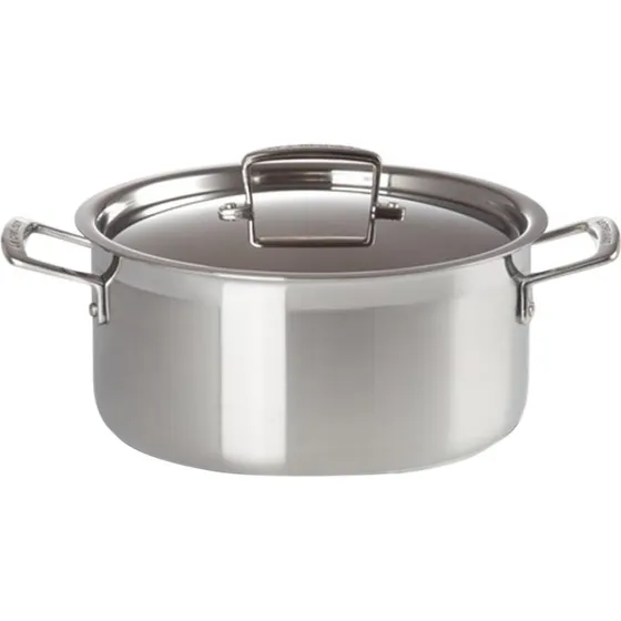 Le Creuset 3-ply gryde med låg 5,3 L (24 cm)