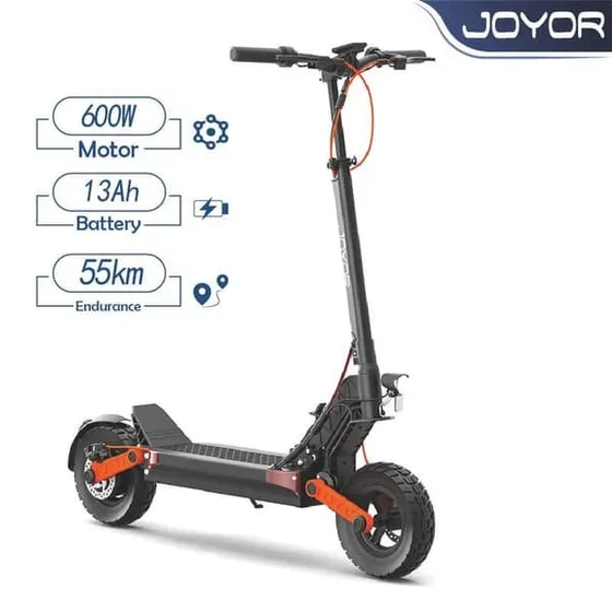 JOYOR S5-Z Elscooter - 600W, 55 km rækkevidde, 10" dæk
