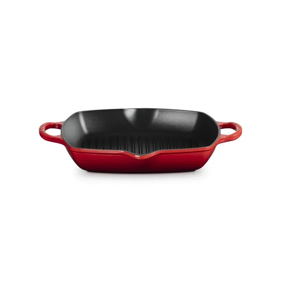 Le Creuset støbejerns grillpande, firkantet 30 cm (dyb)