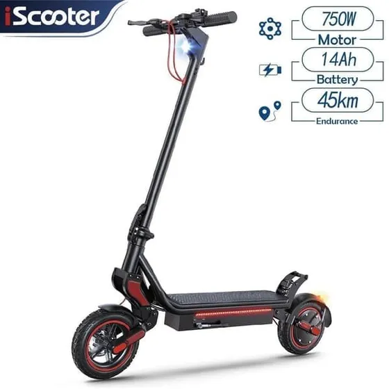 iScooter W8 Elektrisk Scooter - 750W, 40 km rækkevidde