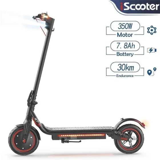 iScooter W7 Foldbar el-scooter - 350W motor & 8,5" dæk