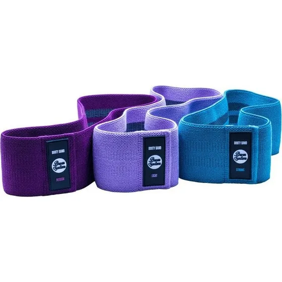 Power System Booty Band-sæt 3-delt fitness-modstandsbånd