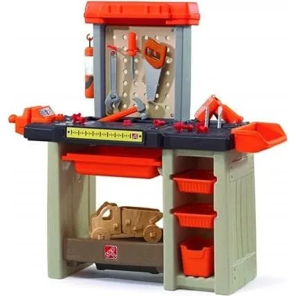 Step2 Handyman Arbejdsbænk Orange – legeværksted med værktøj