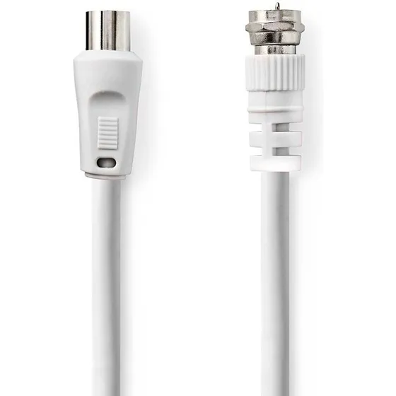 Nedis satellit- og antennekabel 3 m | F-han Quick - hvid