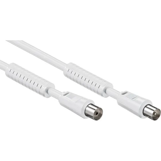 Goobay Antennekabel med ferrit, dobbelt afskærmet (80 dB)