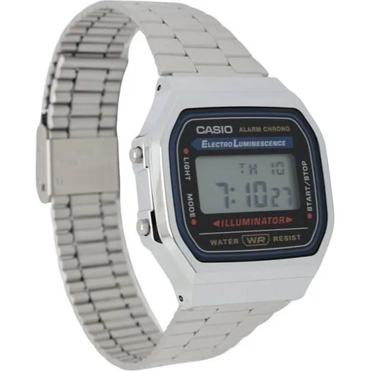 Casio A168WA Digitalur - Sølv