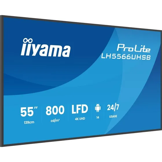 iiyama ProLite LH5566UHSB-B1AG 55" 4K Digital Signage Skærm