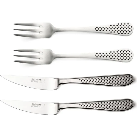 Global Classic Bestiksæt - 4 dele med 2 knive og 2 gafler