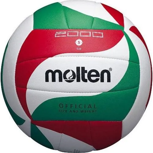 Molten V5M2000 Light Volleyball - Str. 5 - Rød/Hvid/Grøn