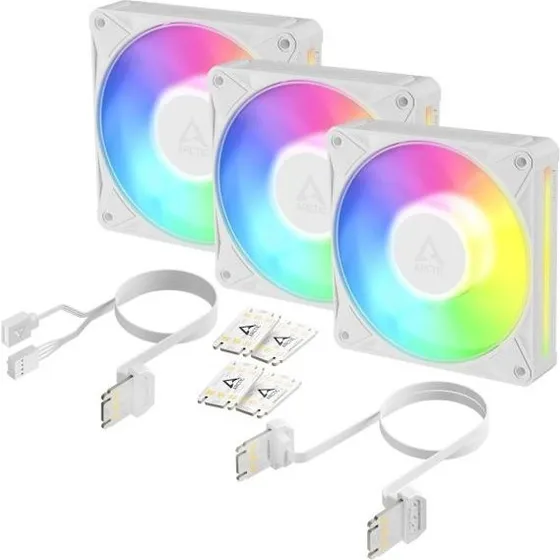 Arctic BioniX P12 A-RGB 120mm Blæsere - Hvid (3-pak)