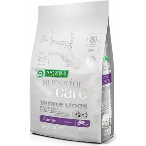 Nature's Protection Superior Care White Dogs Junior Laks 10 kg