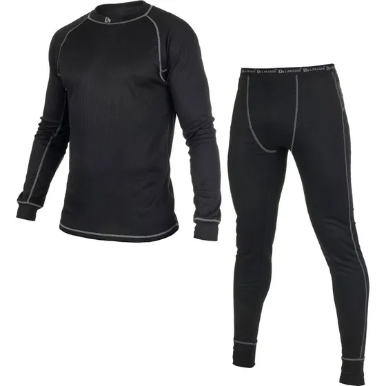 L.Brador 730P Termoundertøjssæt, Sort, 3XL, Merinould