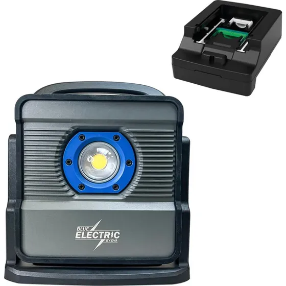 BLUE ELECTRIC +PlusLine hybrid arbejdslampe 40W inkl. adapter