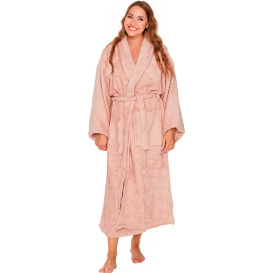 Excellent By Borg Badekåbe i Bambus – Lys Rosa, L/XL