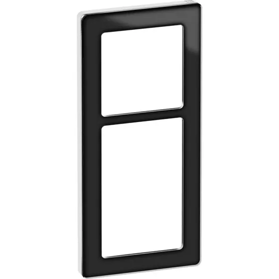 LK Fuga Pure Glas ramme 2,5 modul - Sort/Hvid