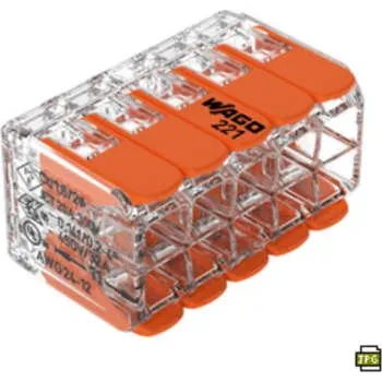 WAGO Samlemuffe 10 x 4 mm² Transparent (Serie 221)