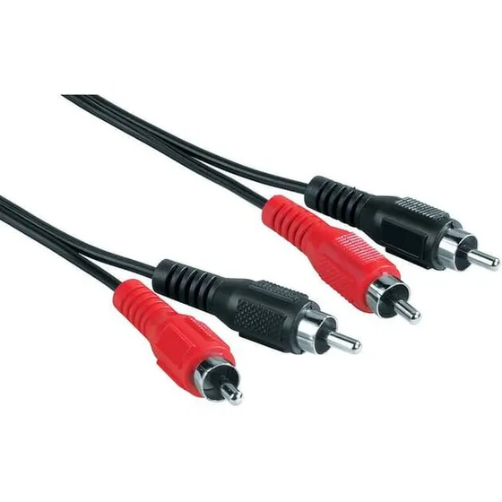 Hama Audio-kabel 2xRCA, 2,5 m, lige stik