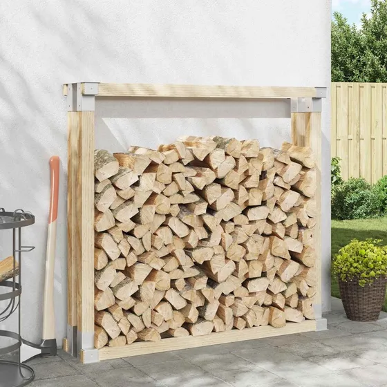 vidaXL Brænde stakkehjælp 12 stk. Sølv 34 x 10 x 15 cm Stål