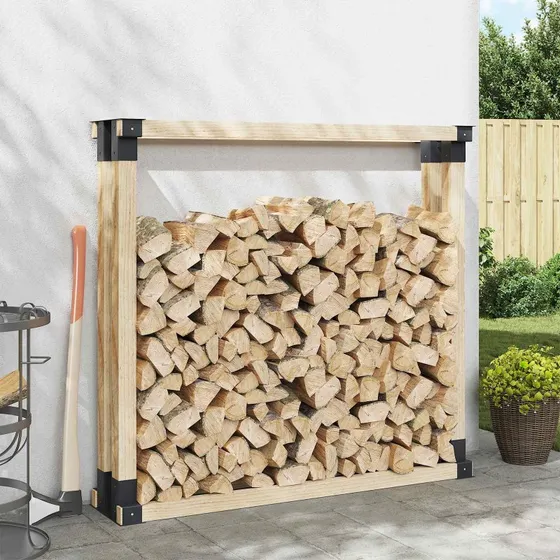 vidaXL Brænde stakkehjælp 4 stk. Antracit 34 x 10 x 15 cm Stål