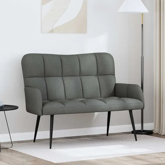 vidaXL 2-personers sofa Mørkegrå 115 x 61 x 87 cm Stof