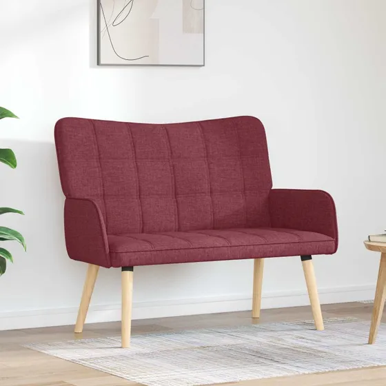 vidaXL 2-personers sofa Vinrød 115 x 61 x 87 cm