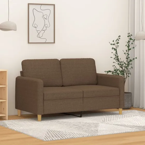 vidaXL 2-personers sofa 120 cm - Brun stof