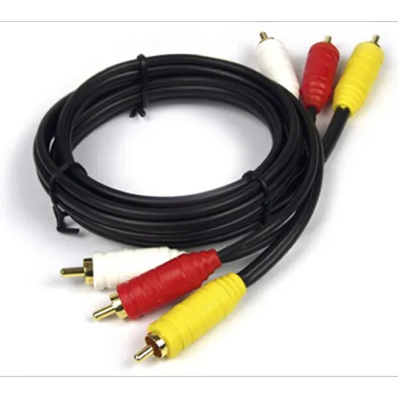 Caliber 3-i-1 stereo RCA & video kabel 1 m
