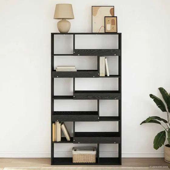 vidaXL Boghylde 100 x 33 x 156,5 cm Sort Eg