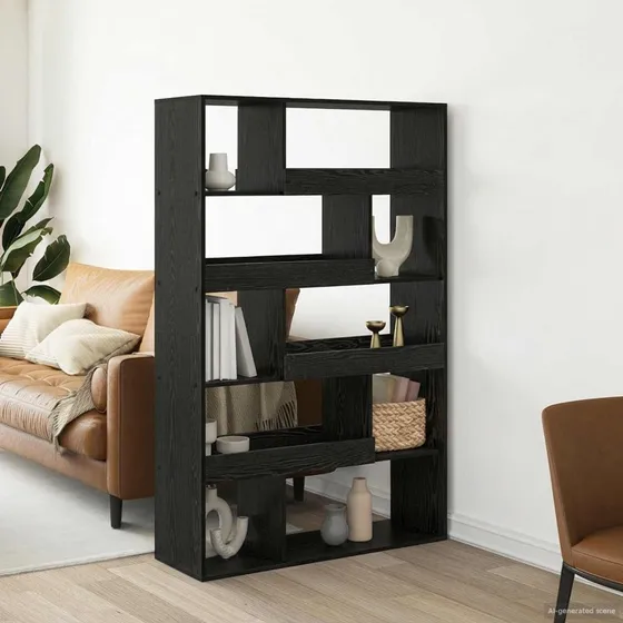 vidaXL Boghylde 100 x 33 x 156,5 cm - Sort Eg