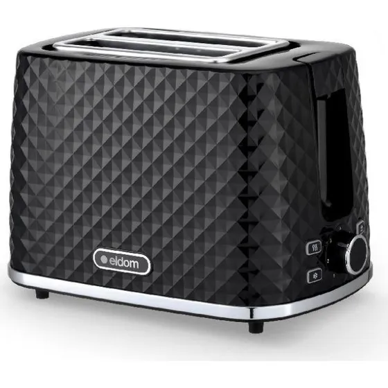 ELDOM TO280C TOSTI Brødrister - Sort/Sølv, 2 skiver