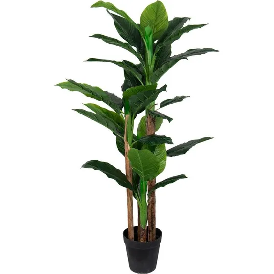 Kunstig bananpalme - 2 meter høj med 3 kraftige stammer